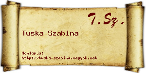 Tuska Szabina névjegykártya