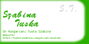 szabina tuska business card